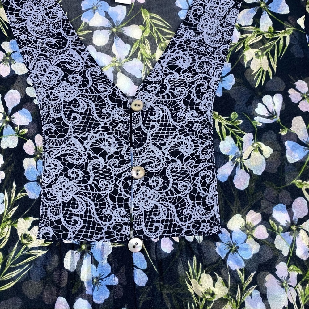 J.Jill Tunic Blouse Floral Cottagecore Bohemian Lightweight Medium Relaxed Fit‎ - Picture 3 of 8